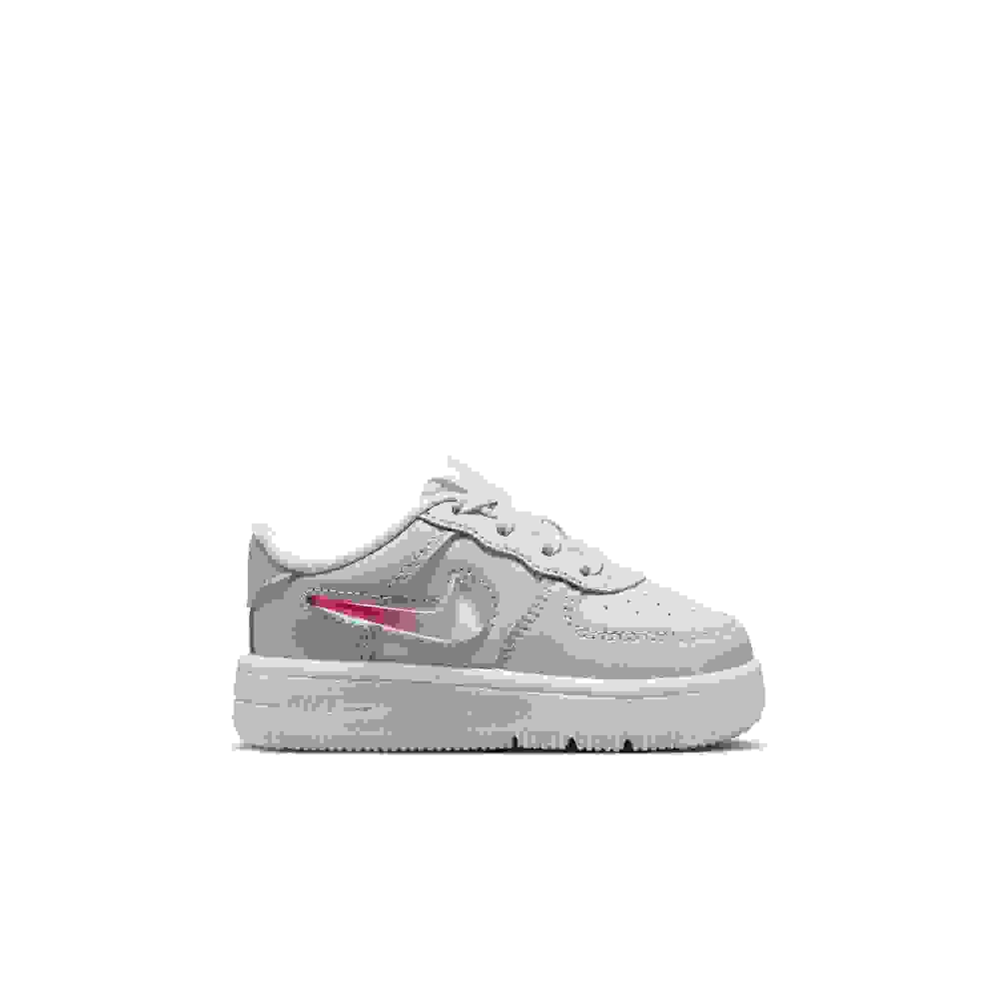 Nike Air Force 1 Toddler Girls' "Football Grey/Tropical Pink/Ghost/White" Shoe